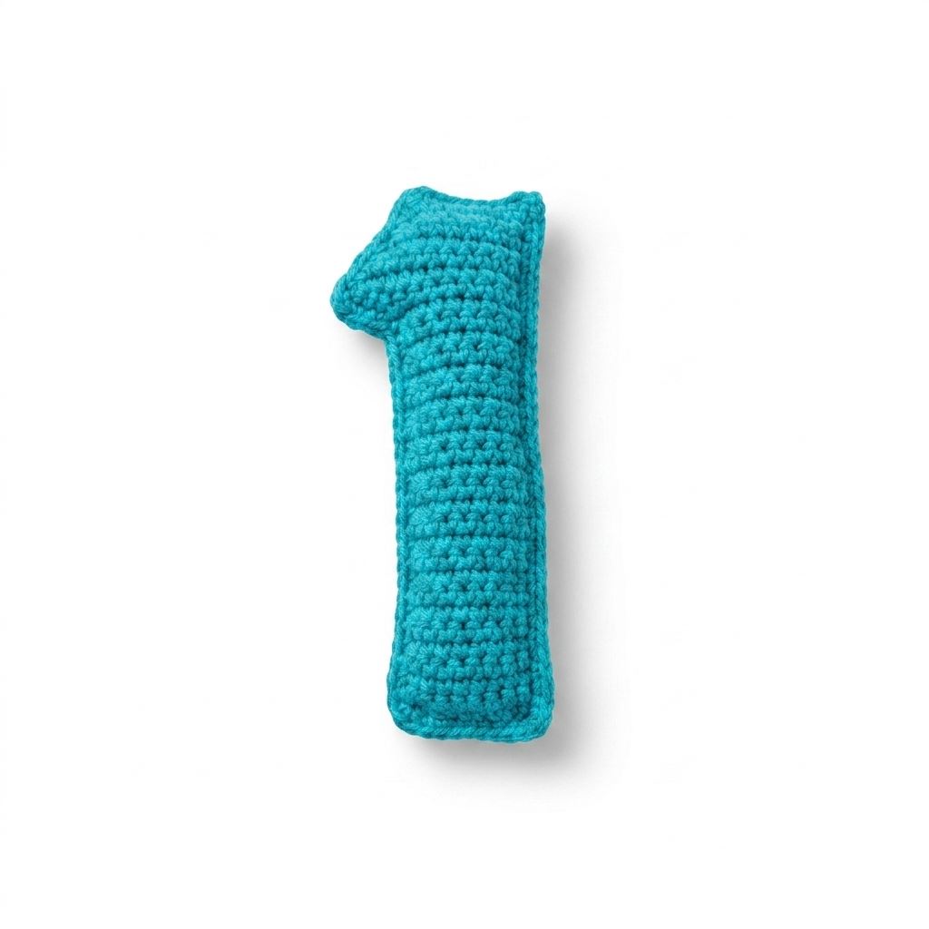 Letras y números amigurumi en 3D tejidos a mano